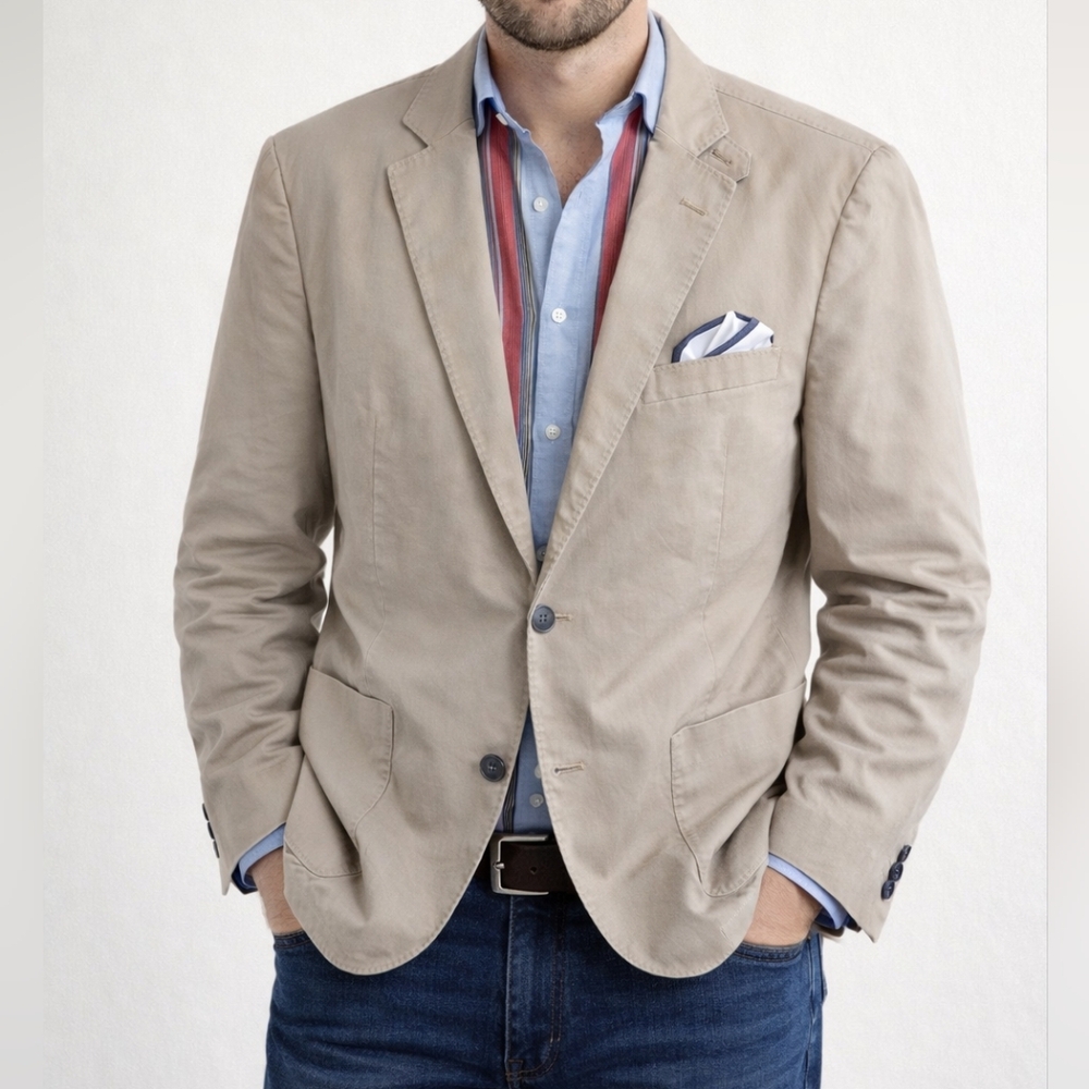 Flynt Cotton Unlined Blazer Suit Jacket 40R